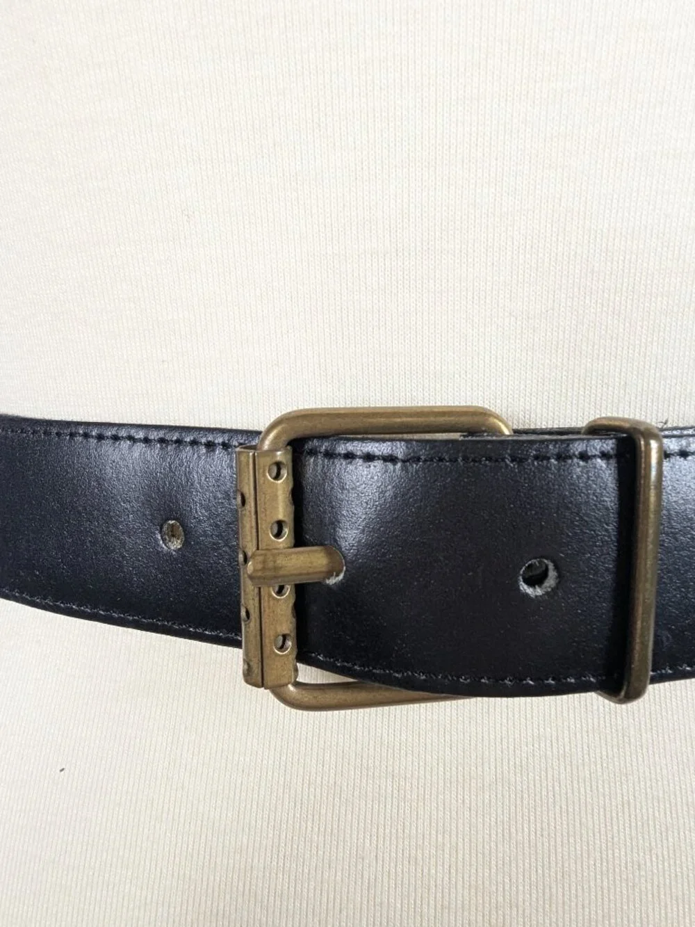 Vintage Multi Strand Metal Bead Statement Belt Silver Black 90s Futuristic 36